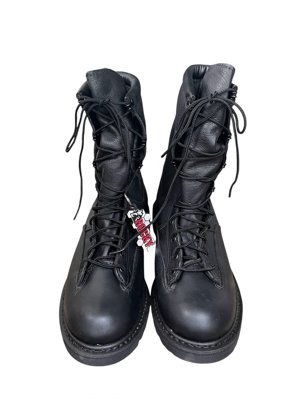 ROCKY Black Premium Combat Lace-Up Boots - Rugged Military Style 9W